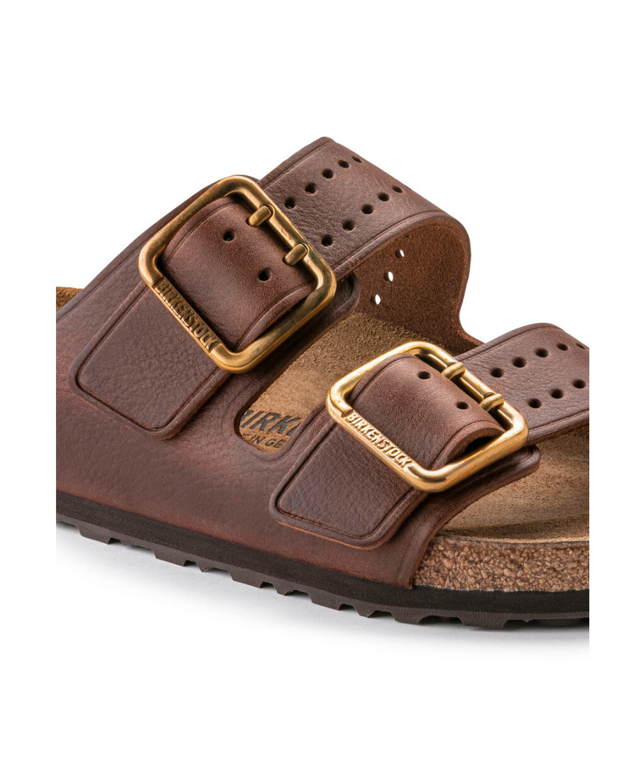 Birkenstock Arizona Soft Footbed Leather Sandal In Green