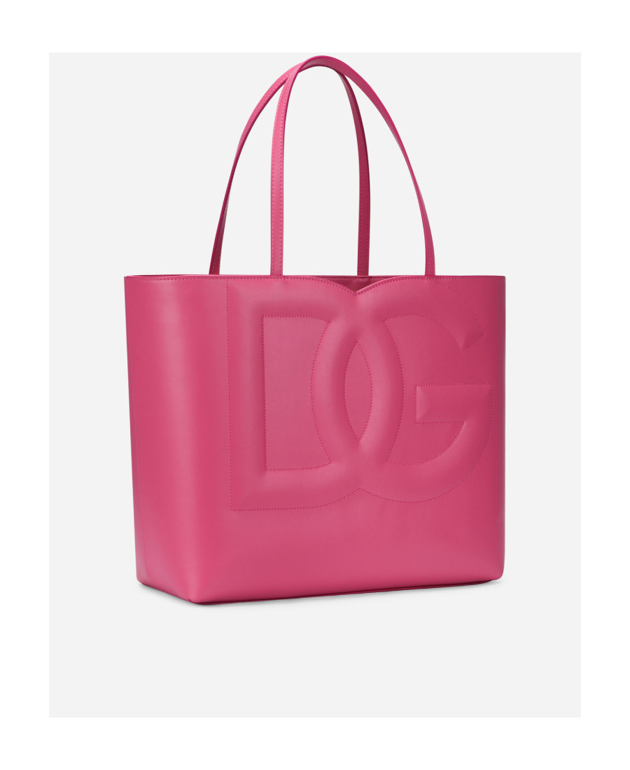 Dolce & Gabbana Embossed-logo Tote Bag In Pink