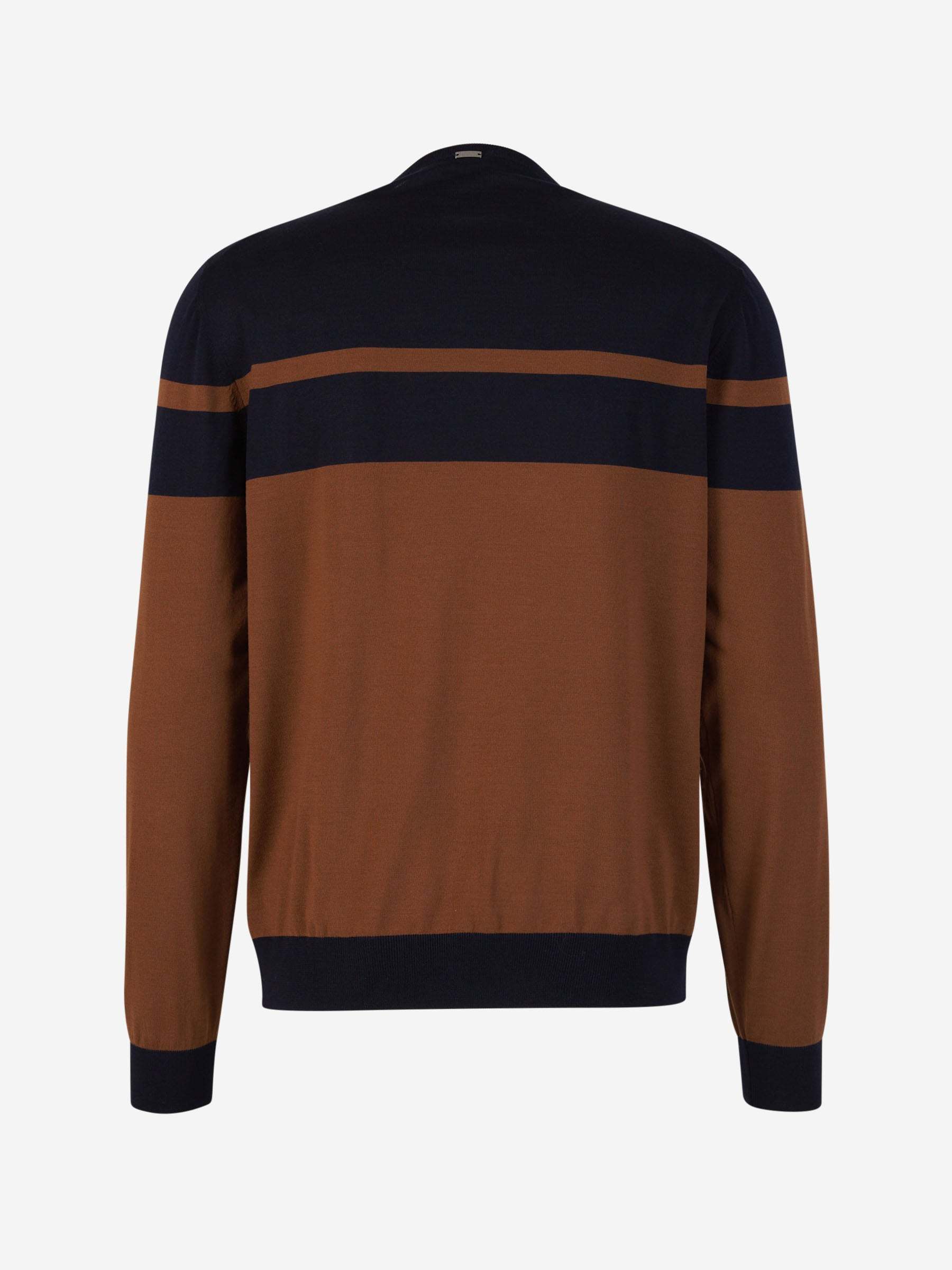 Herno Brushed Wool Sweater In Brown