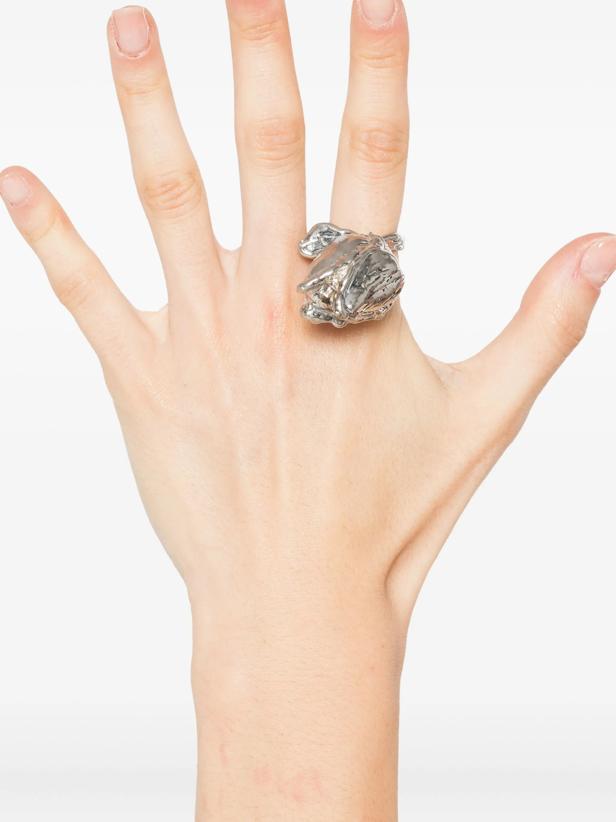 Marni Irregular Ring In Gray