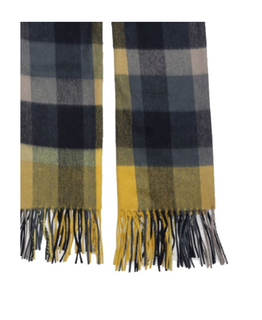 Weekend Max Mara Checkered Detail Scarf In Black