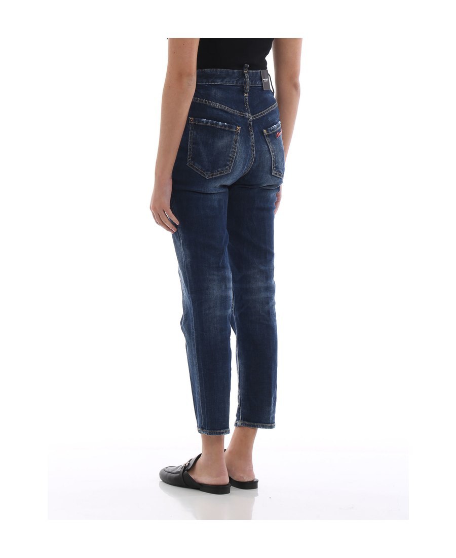 Dsquared2 High-waisted Jeans In Blue