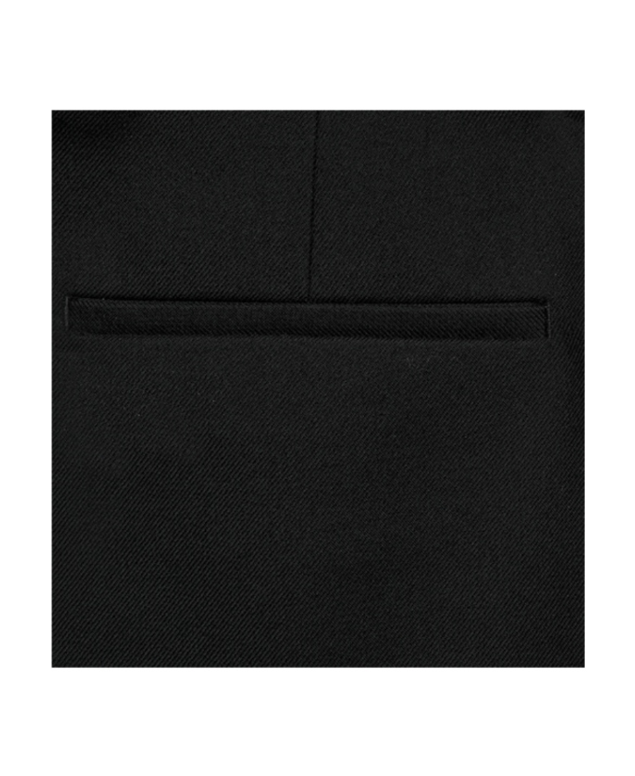 Gucci Houndstooth Wool Pant With Embroidery In Black