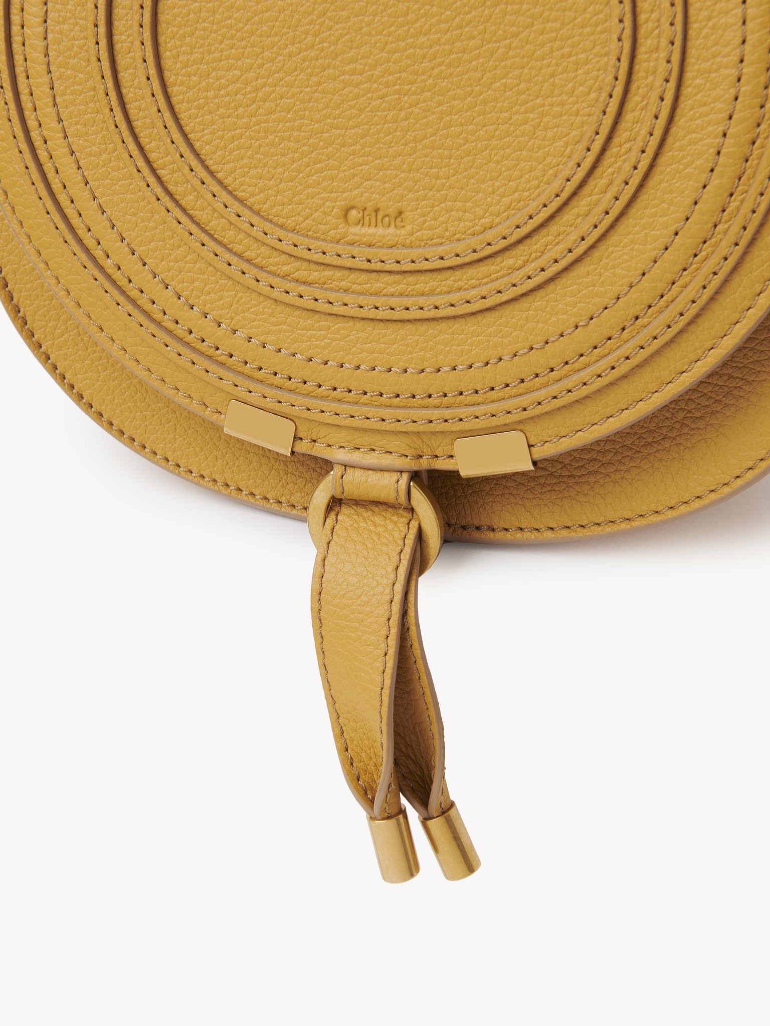 Chloé Chloe Marcie Small Saddle Bag Honey Gold In Brown