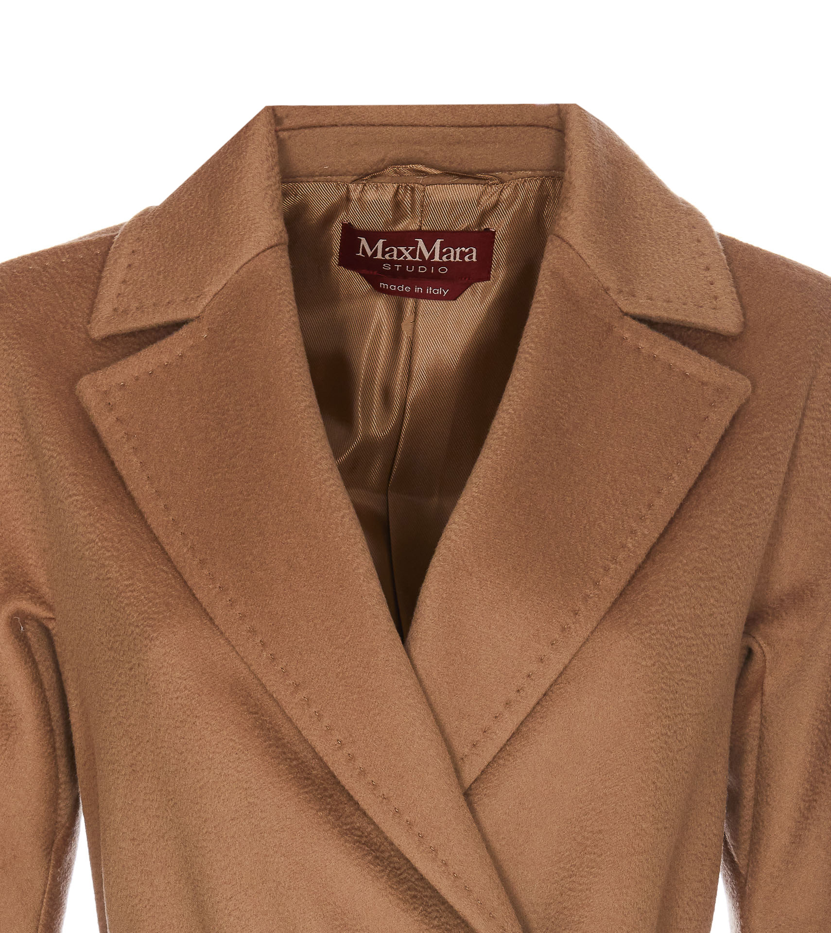 Max Mara Long-sleeved Coat In Brown