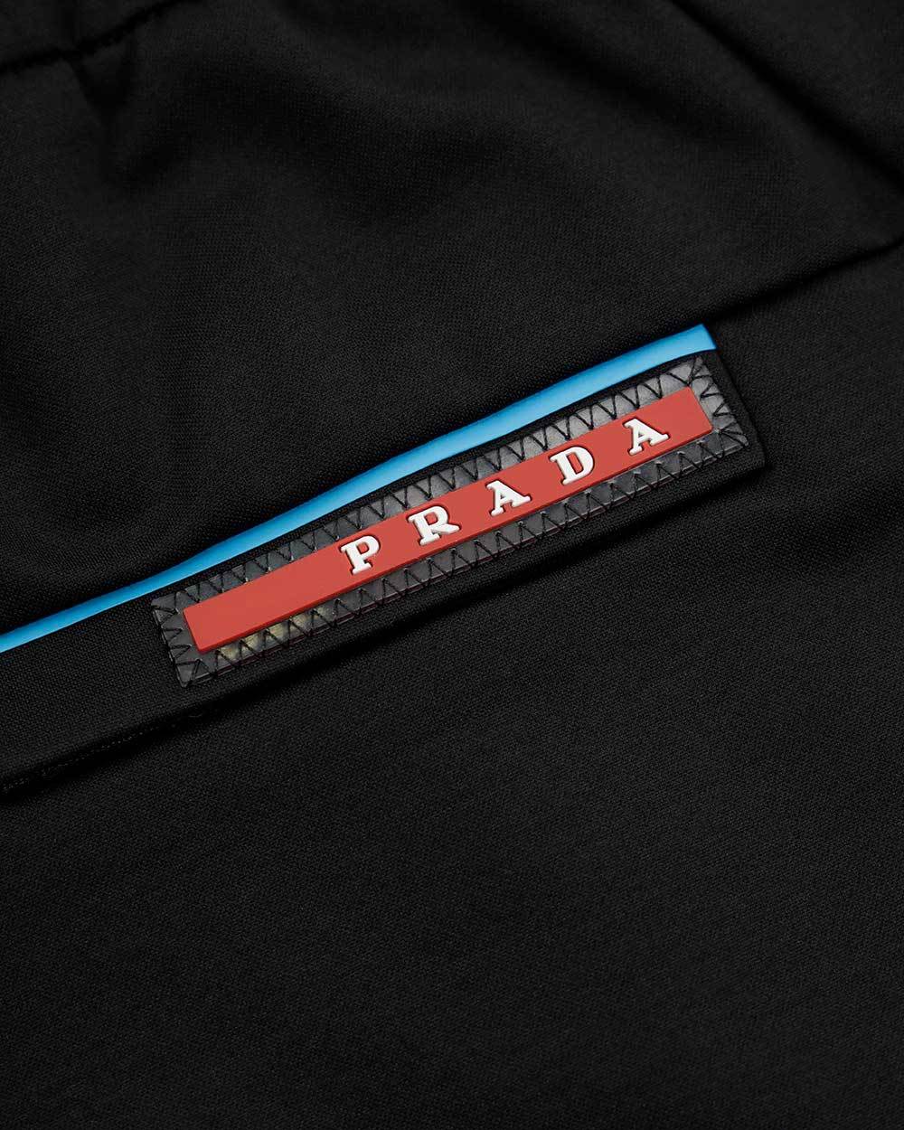 Prada Logo Detail Shorts In Black