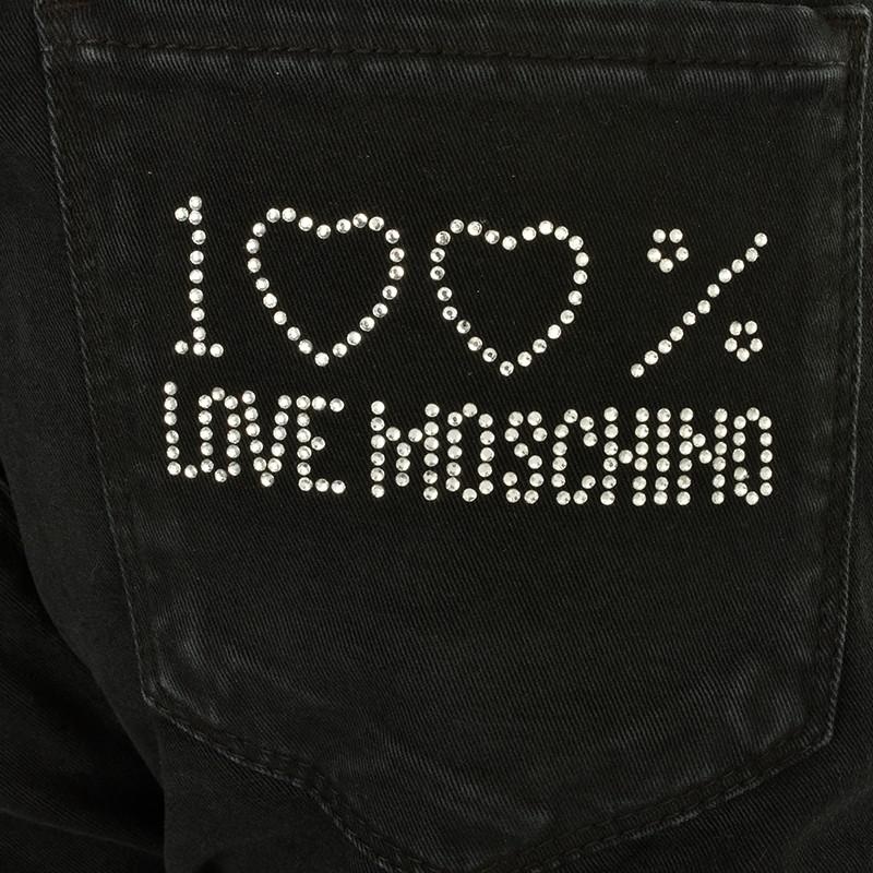 Moschino Belt-loop Jeans In Black