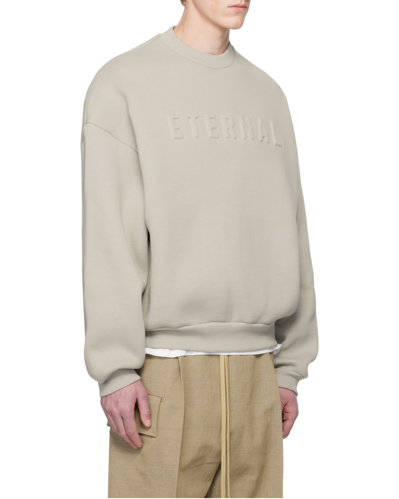 Fear Of God Long Sleeve Sweatshirt In White