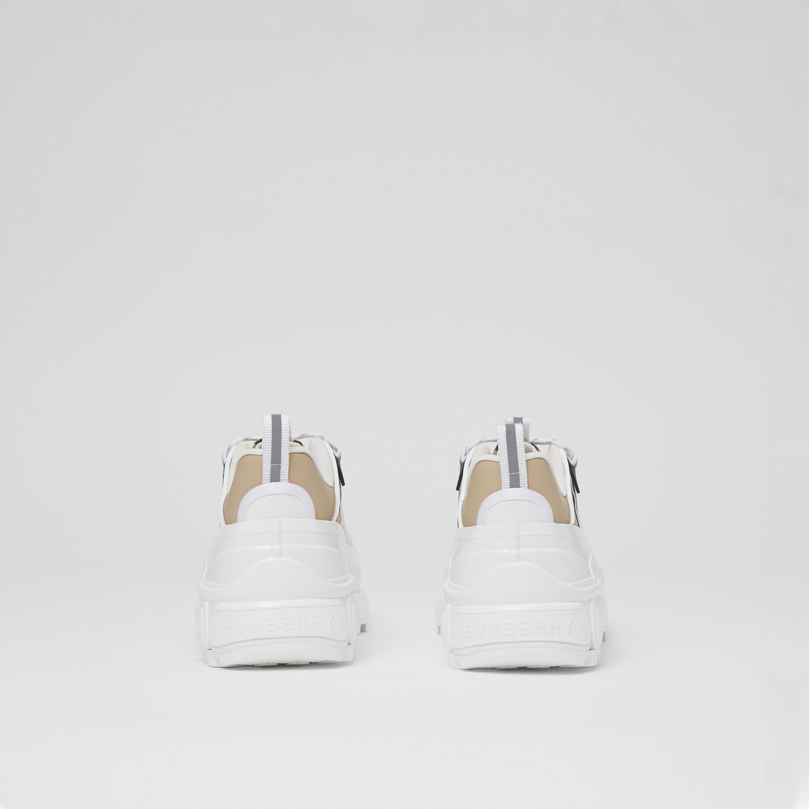 Burberry Arthur Checked Low-top Sneakers In White