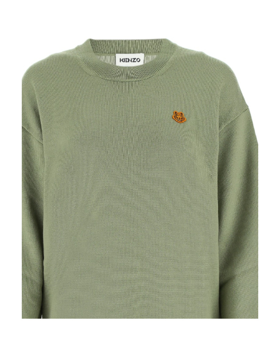 Kenzo Tiger-patch Jumper In Green