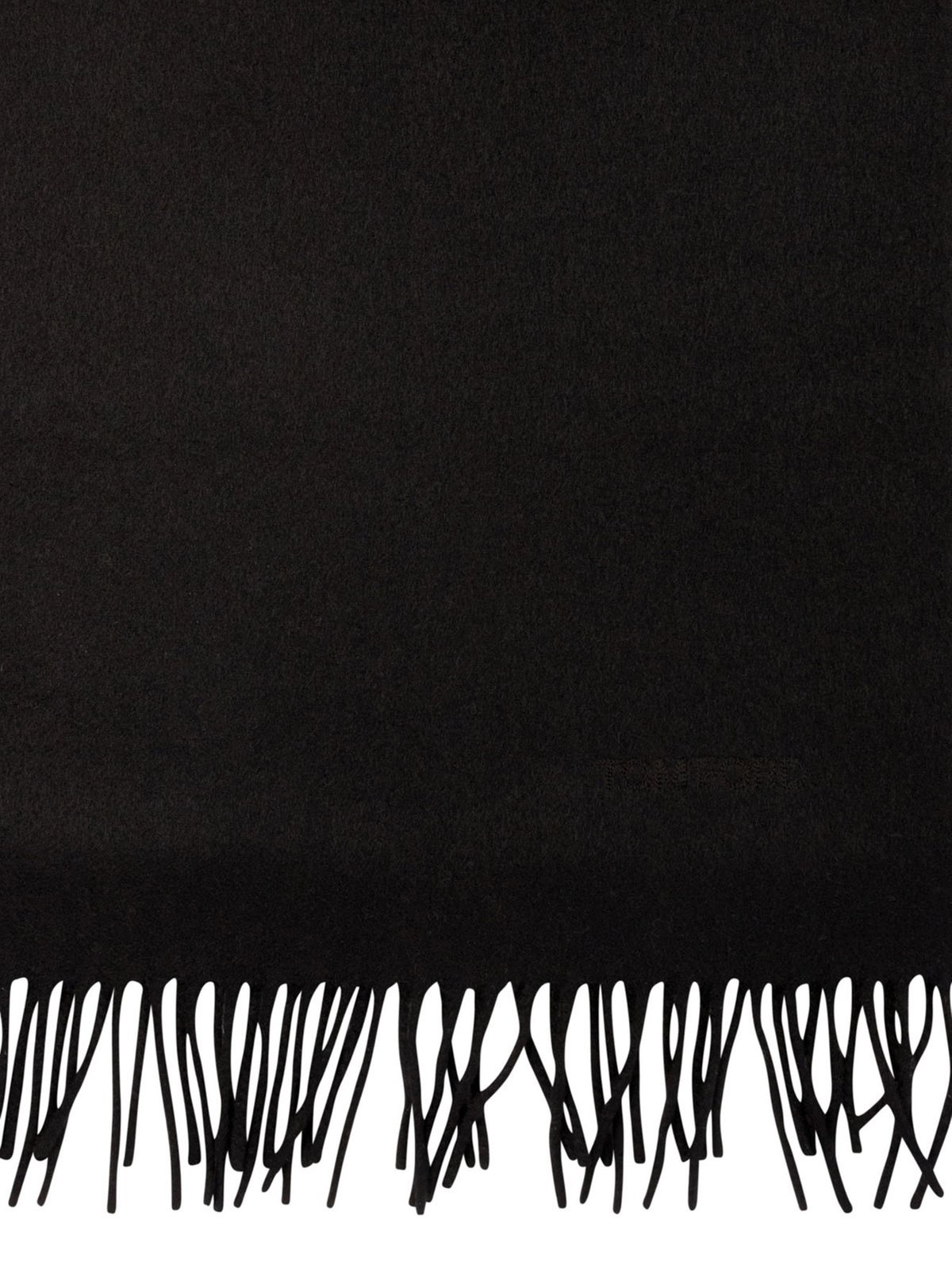 Tom Ford Fringed Scarf In Black