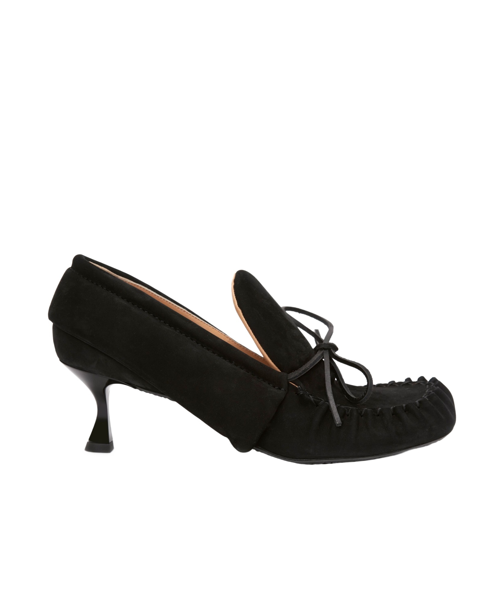 Jw Anderson Kitten Heel Moccasins In Black