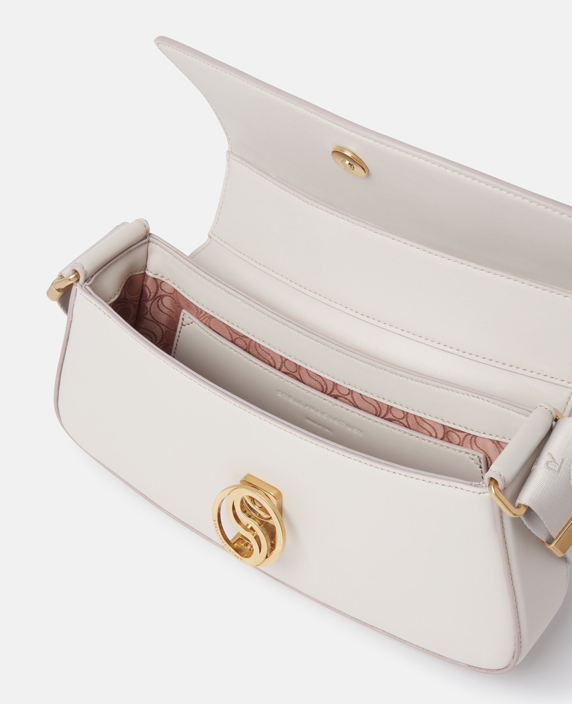 Stella Mccartney S-wave Shoulder Bag In White
