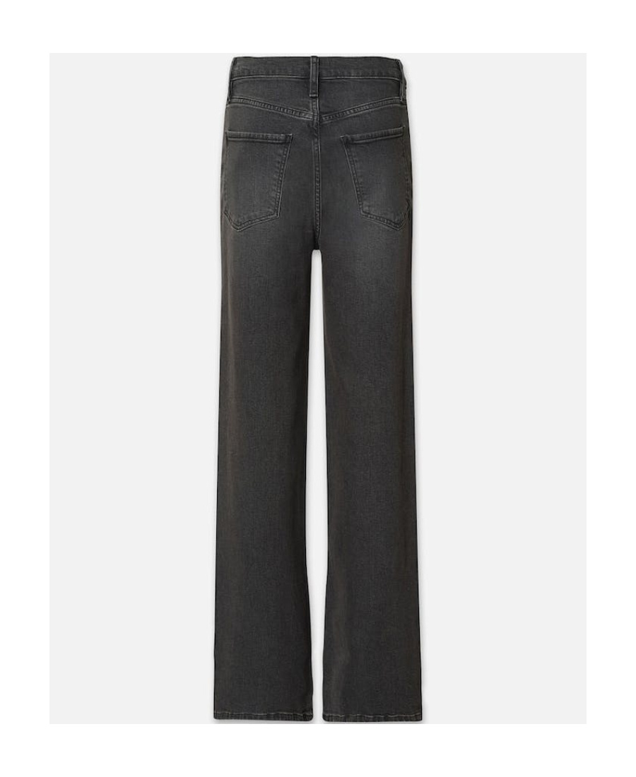 FRAME WHISKERING-EFFECT WASHED STRAIGHT-LEG JEANS