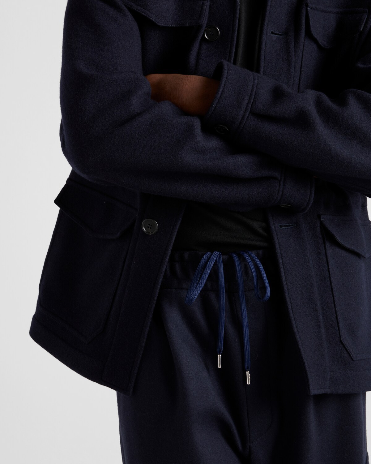 Prada Cashmere-wool Cargo Sweatpants In Blue