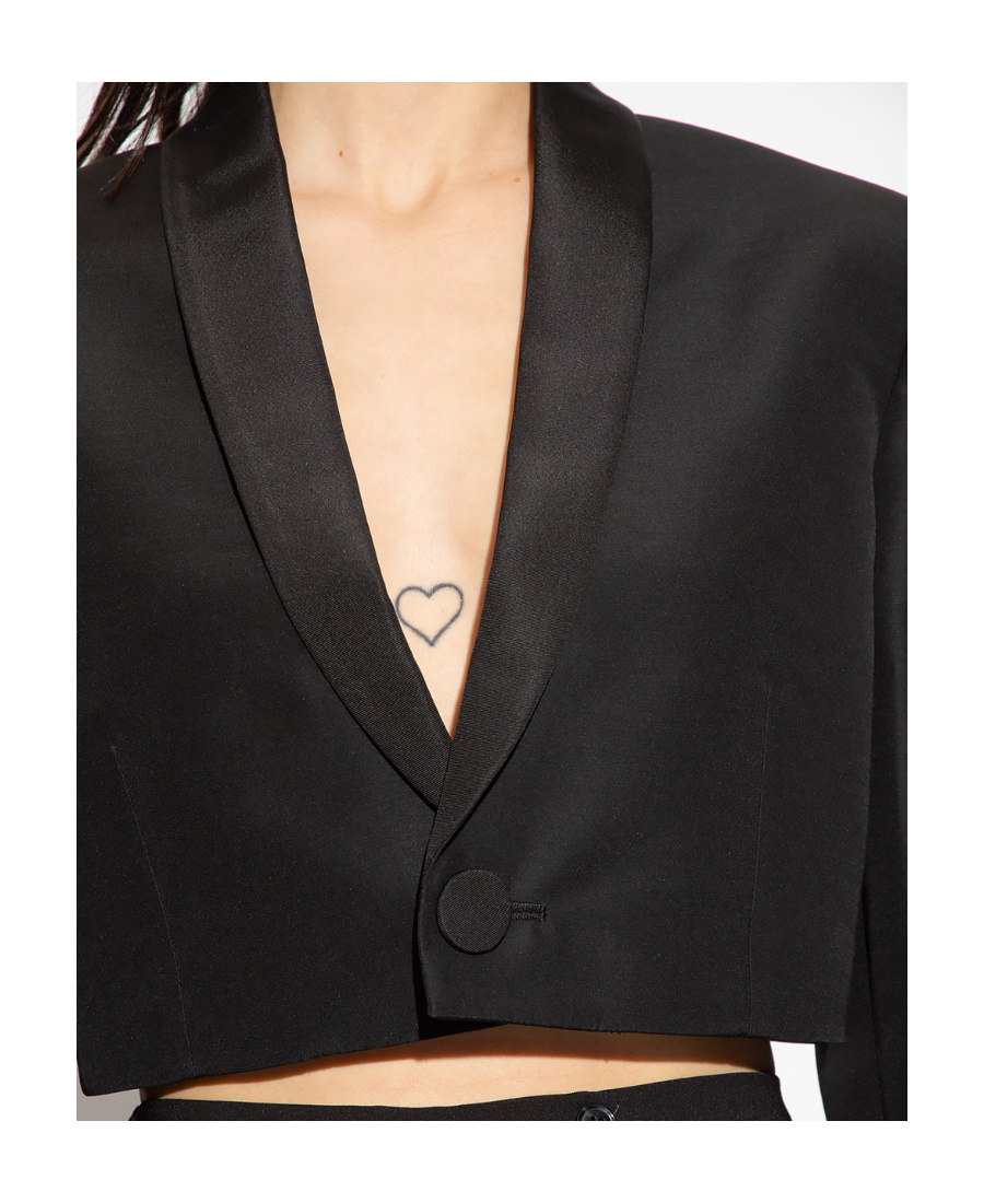 Dsquared2 Cropped Tailored Jacket In Black