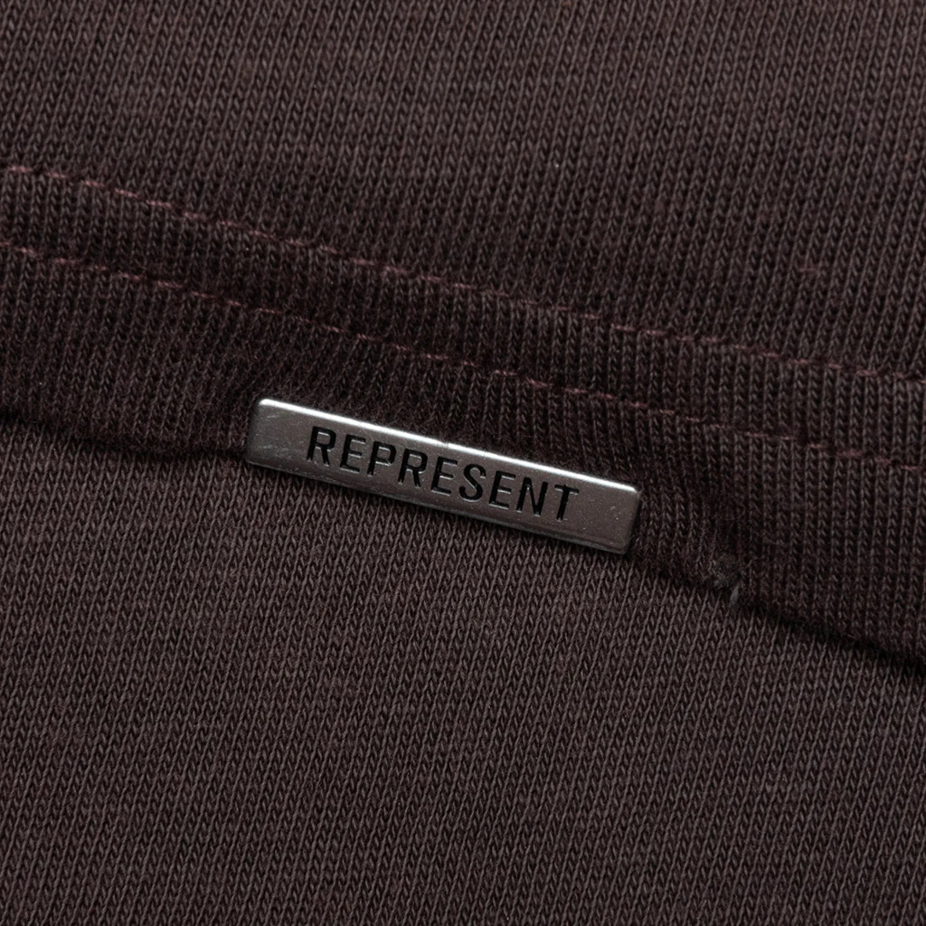 Represent Legacy Crest Cotton T-shirt With Distressed Effect In Black