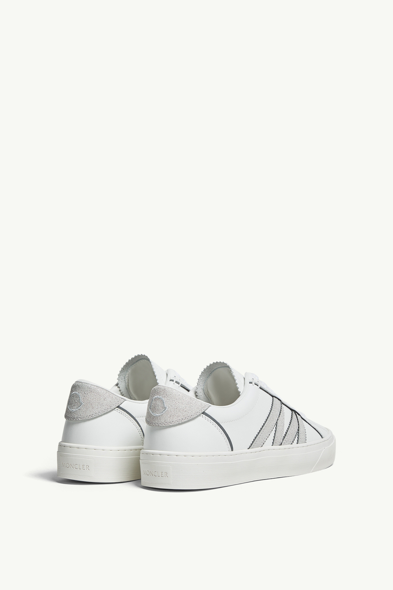 Moncler Monaco2 Leather Glitter Trainers