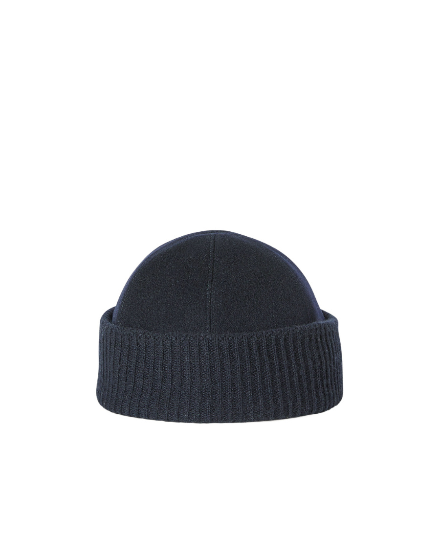 Loro Piana Logo-patch Leather Beanie In Black