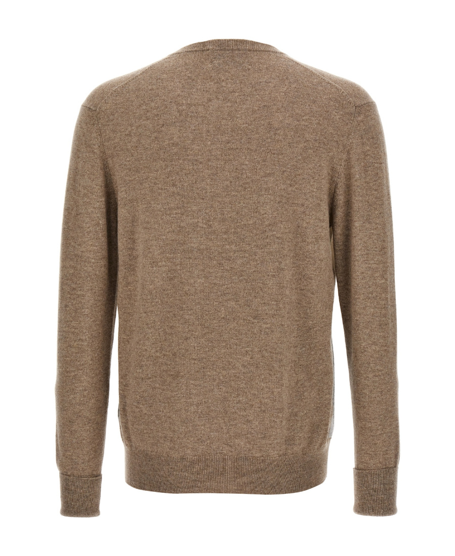 Ballantyne V-neck Long-sleeved Sweater In Brown