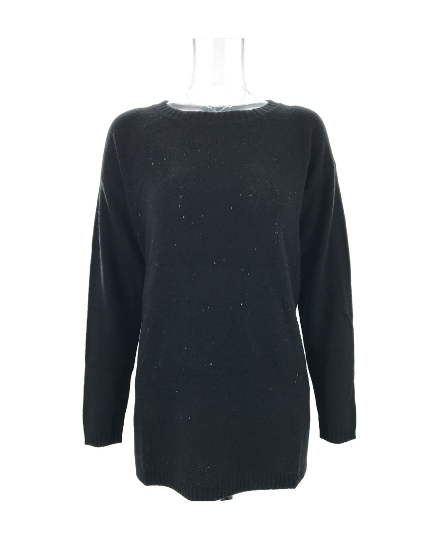 Max Mara Long-sleeved Sweater In Black