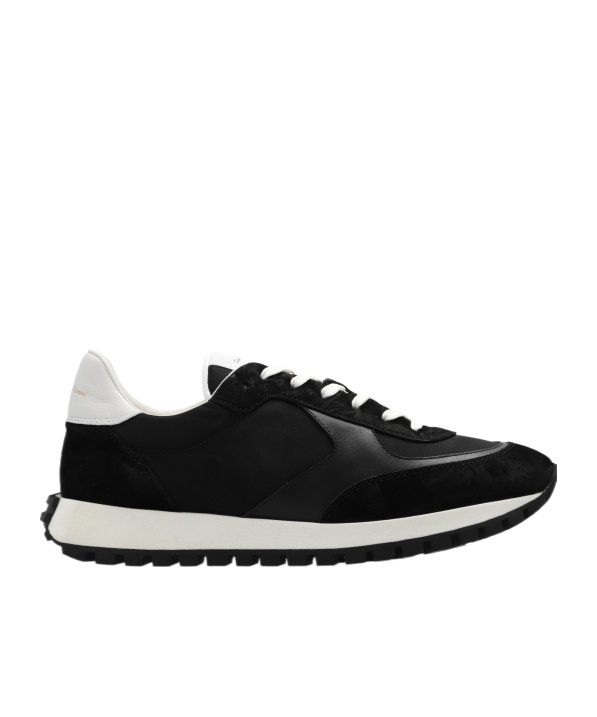 Gianvito Rossi Gravel Panelled Suede Sneakers In Black