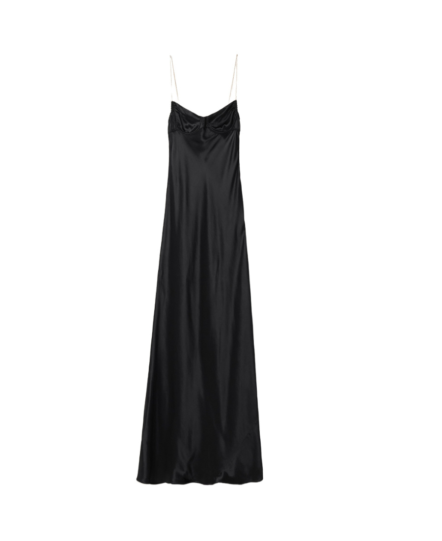 Miu Miu Women's Stain Long Dress In Black