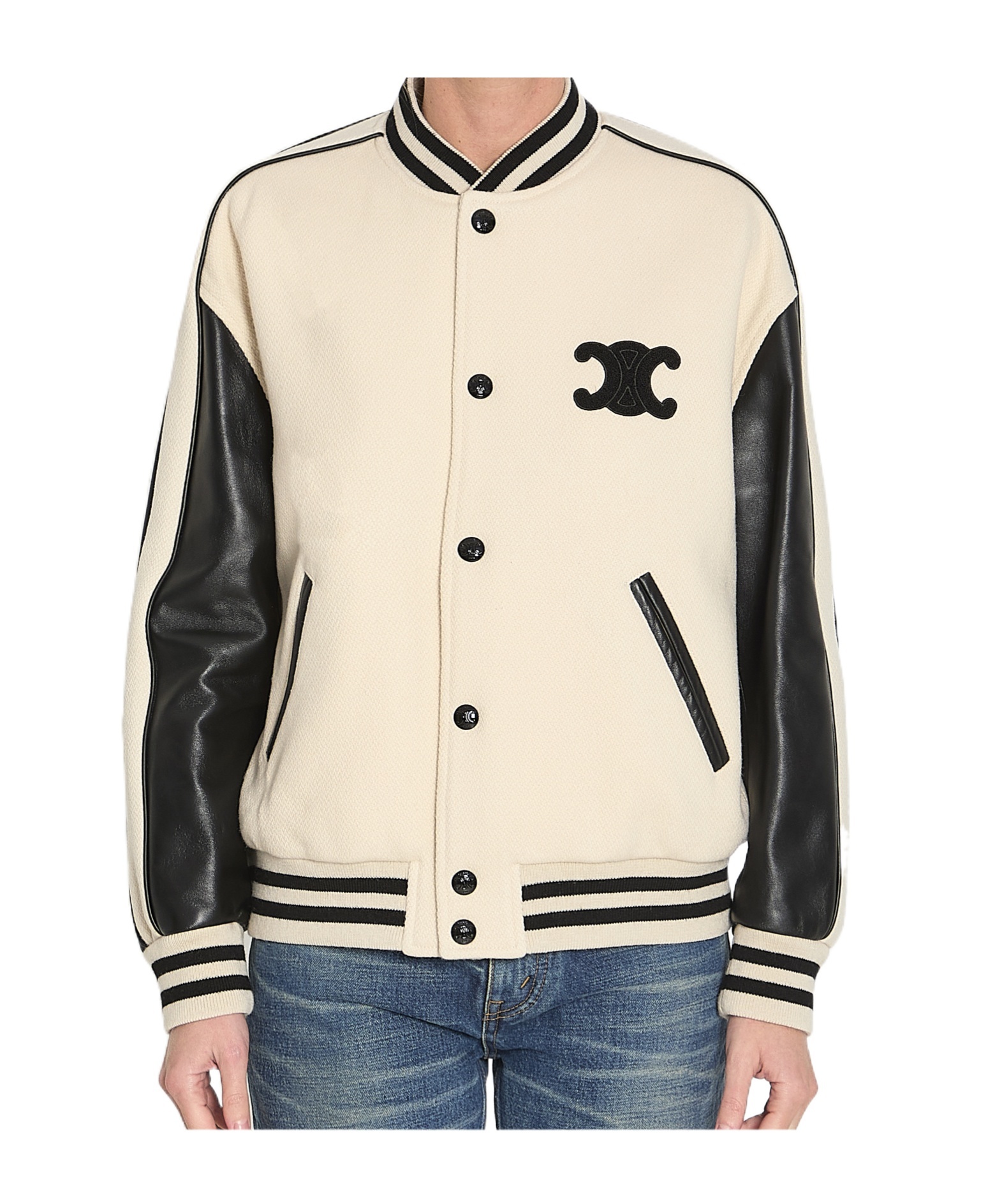 Celine Long-sleeved Casual Jacket In White