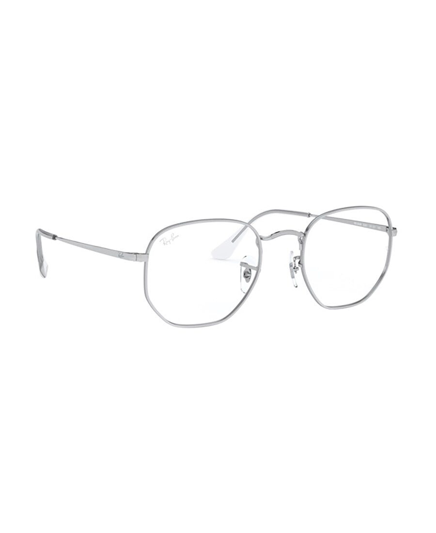 Shop Ray Ban Geometric Glass Frames In White