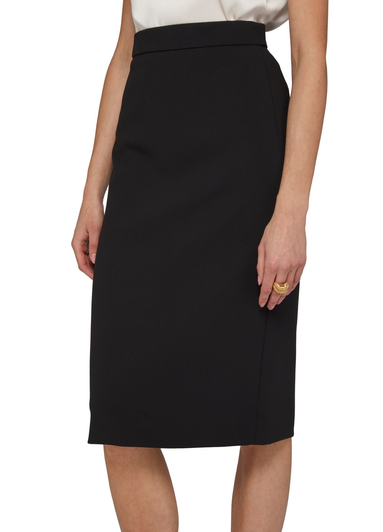 Shop Max Mara Lubiana Pencil Skirt In Black