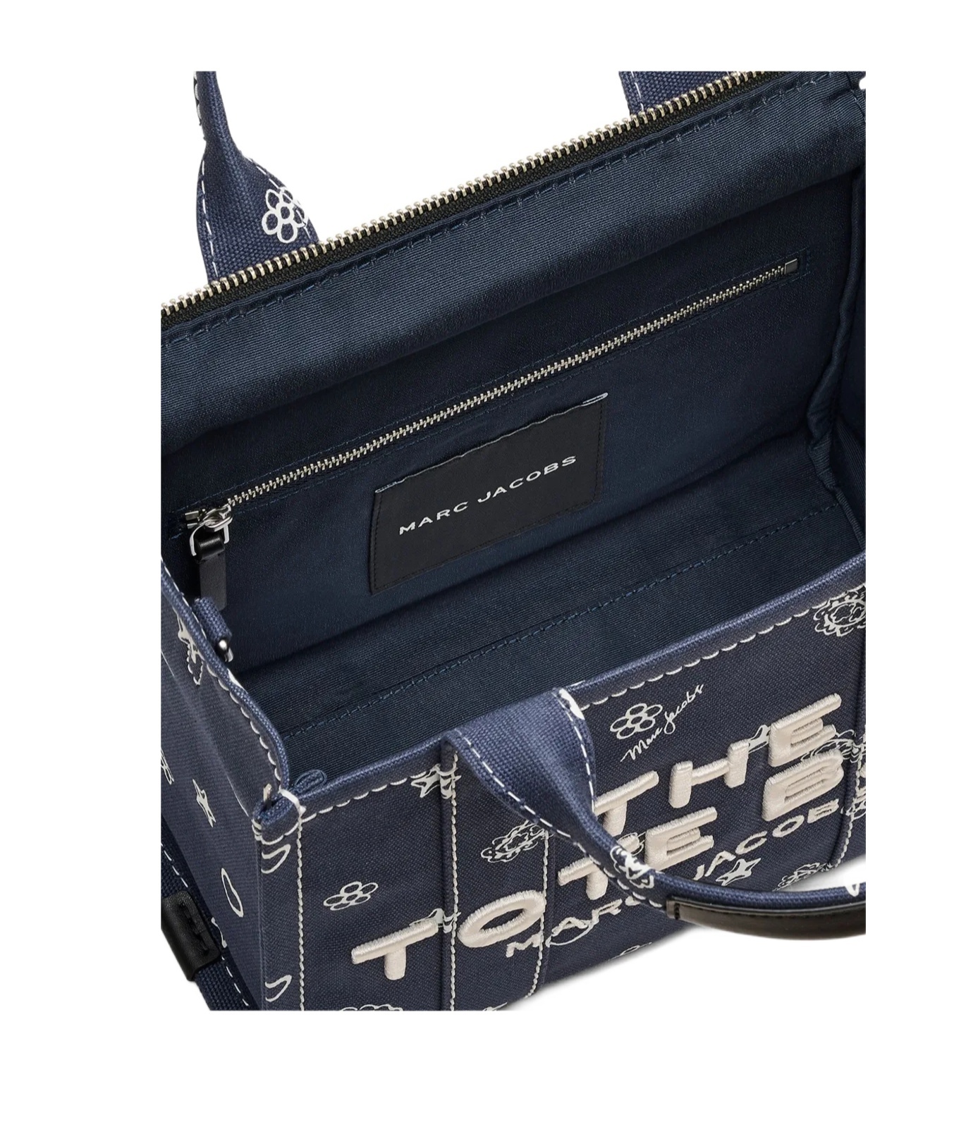 Marc Jacobs The Bandana Canvas Small Tote Bag In Blue