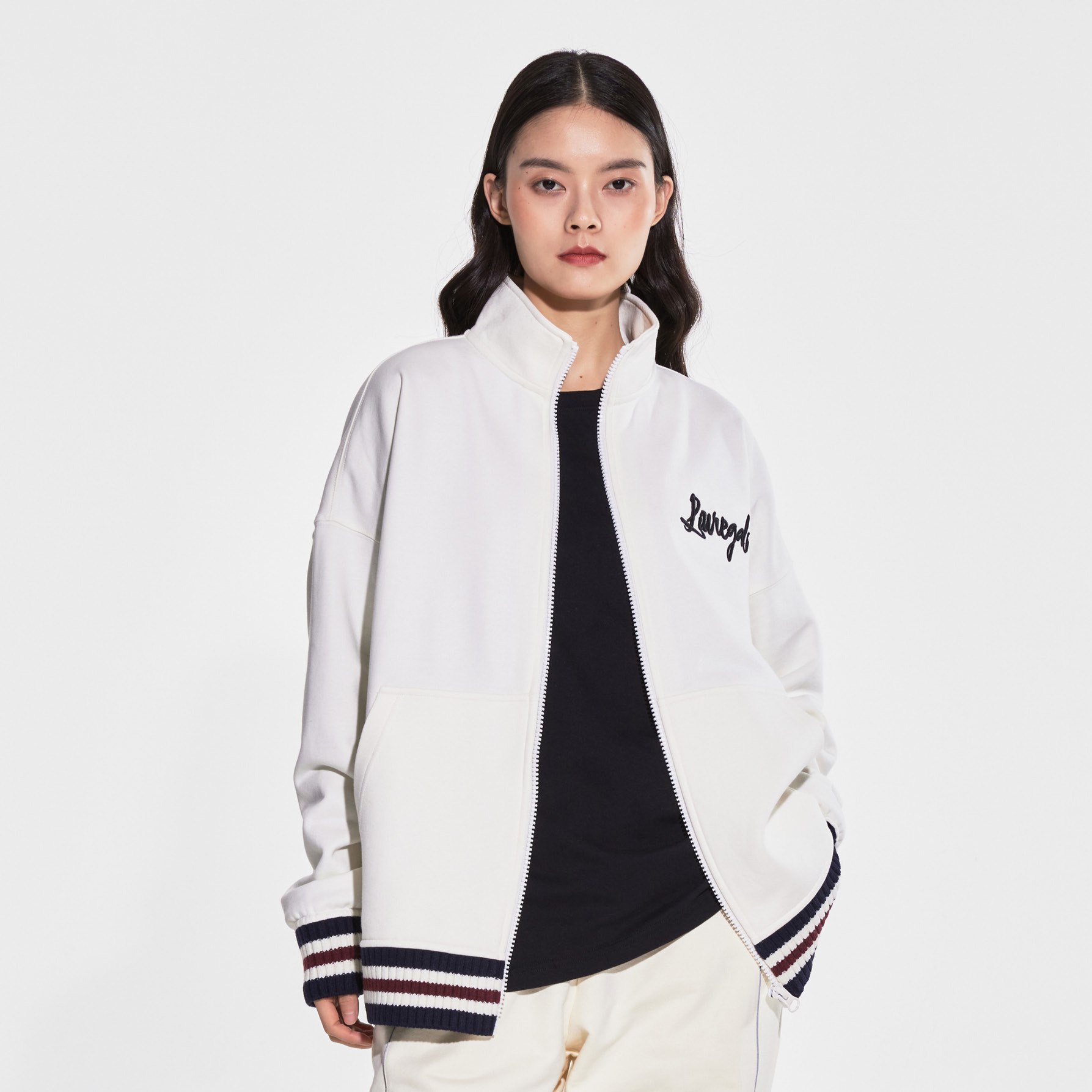 Liuregali Long-sleeved Logo Casual Jacket In White