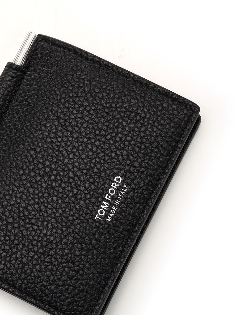 Tom Ford Money-clip Leather Wallet In Black
