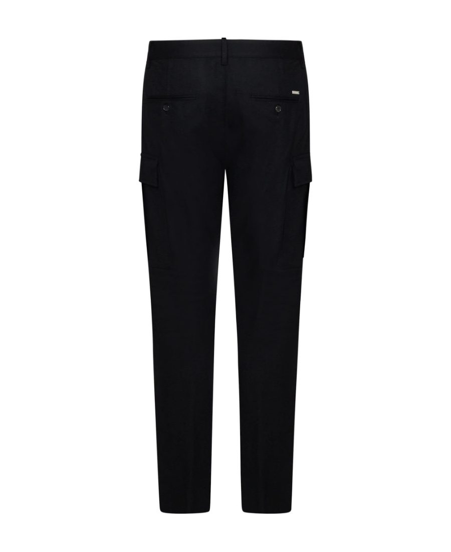 Dsquared2 Mid-rise Tapered Trousers In Black