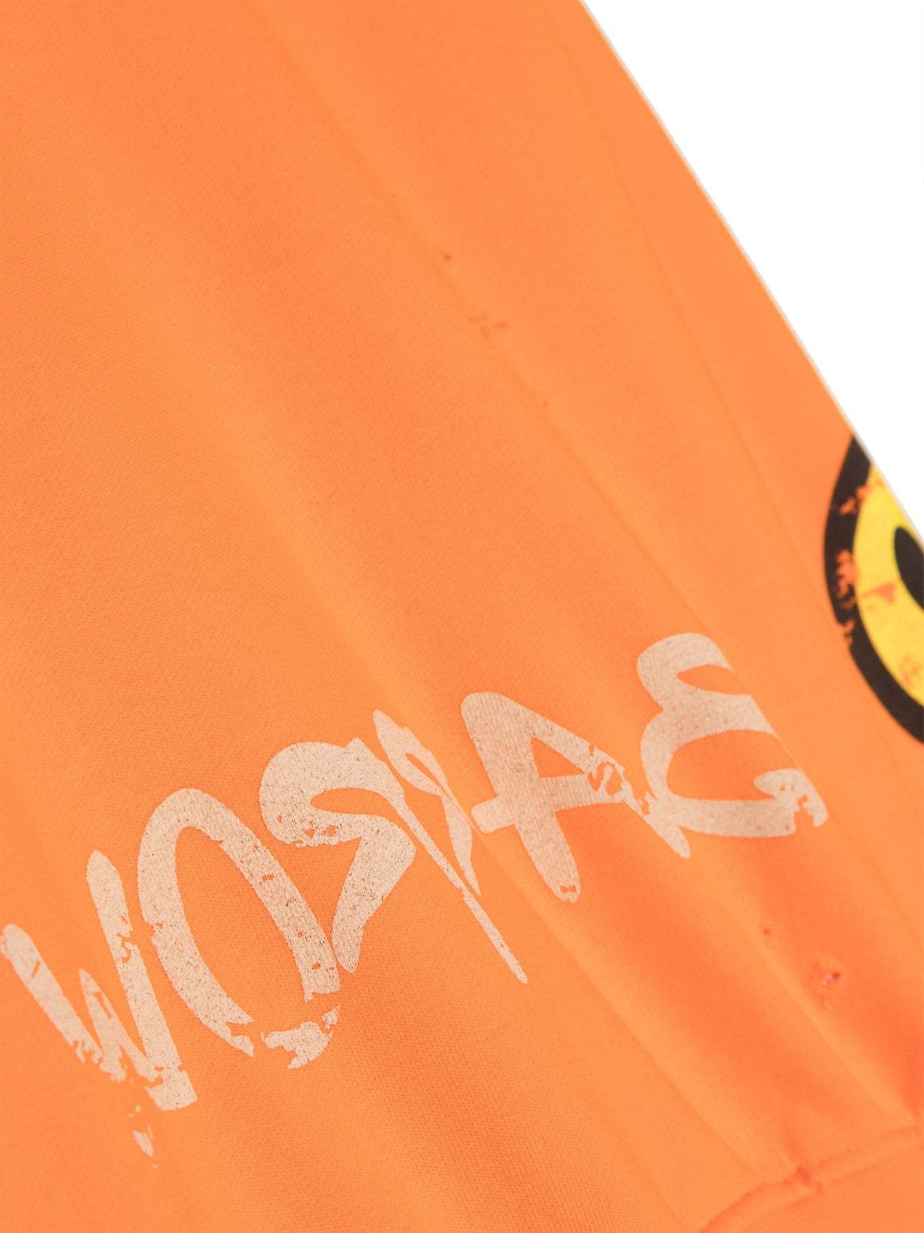Barrow Graphic-print Cotton Sweatshirt In Orange