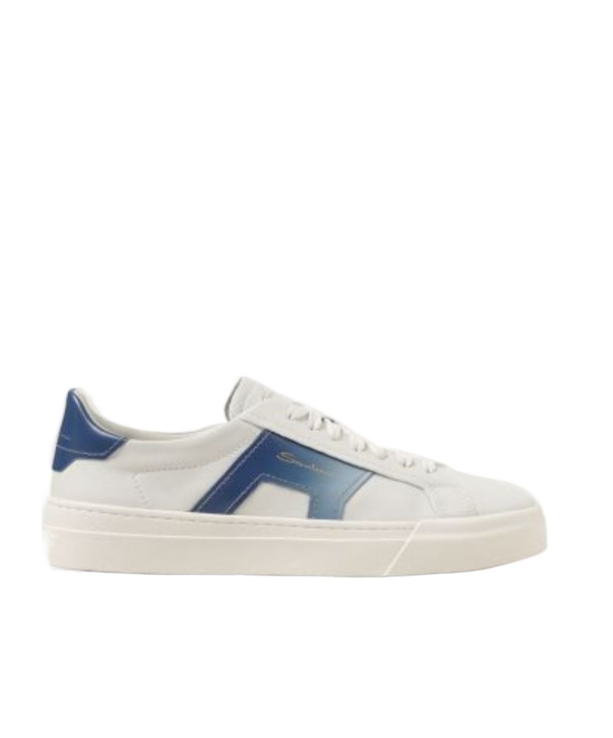 Santoni Double Buckle Low-top Sneakers In White