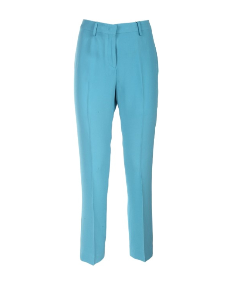 Etro Trousers Featuring Pleats And Ankle Length In Blue