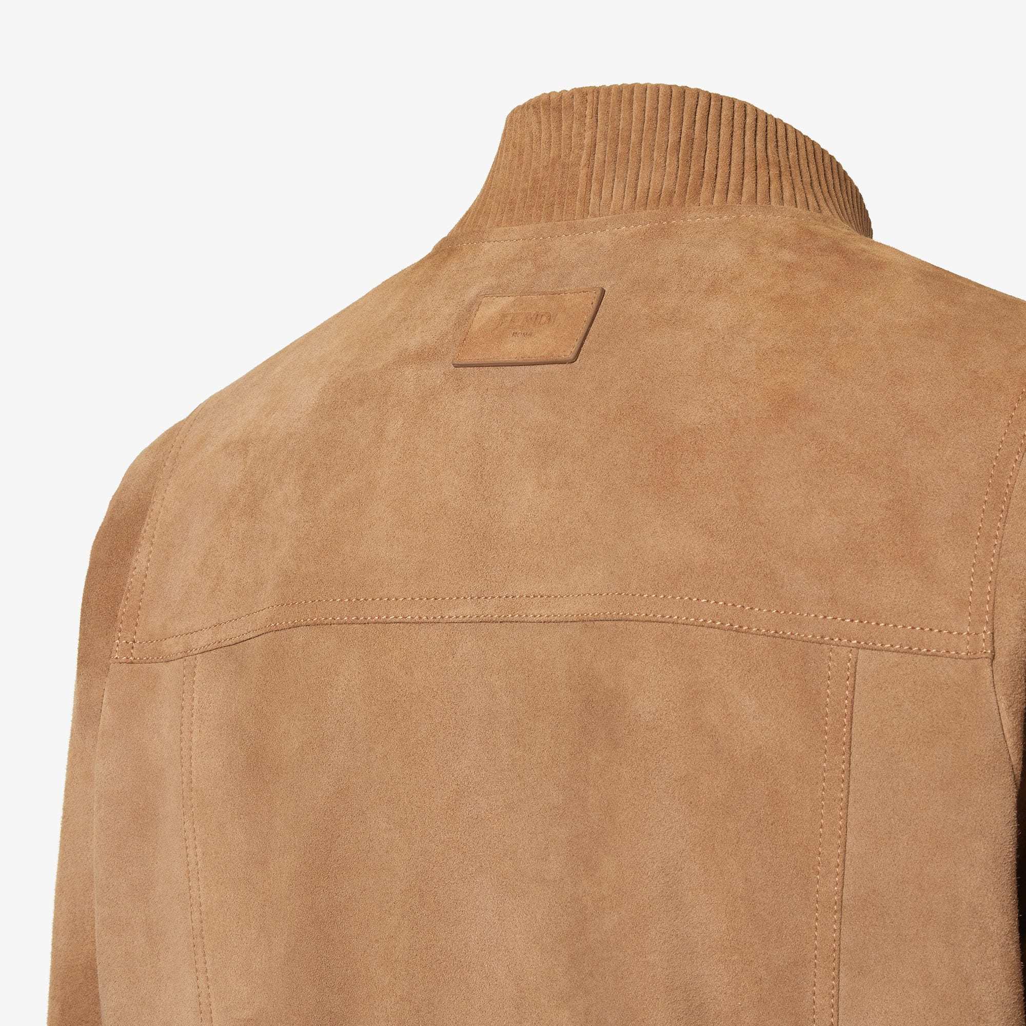 Fendi Brown Suede Blouson In Brown