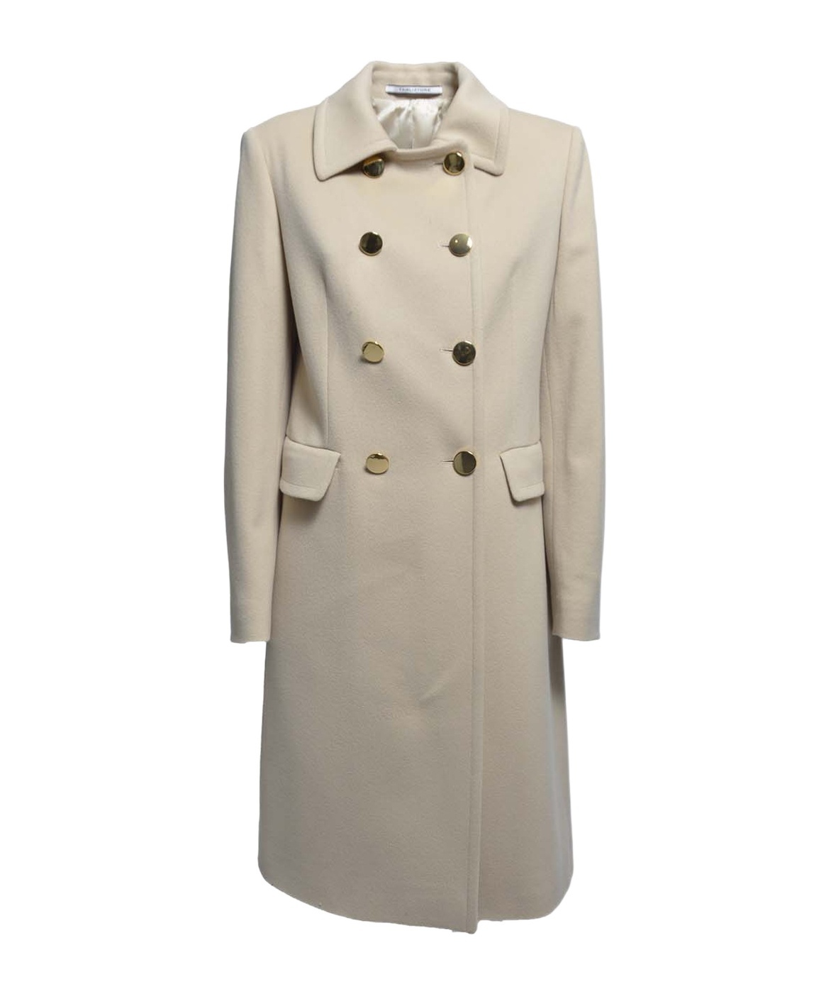 Shop Tagliatore Double-breasted Coat In Nude