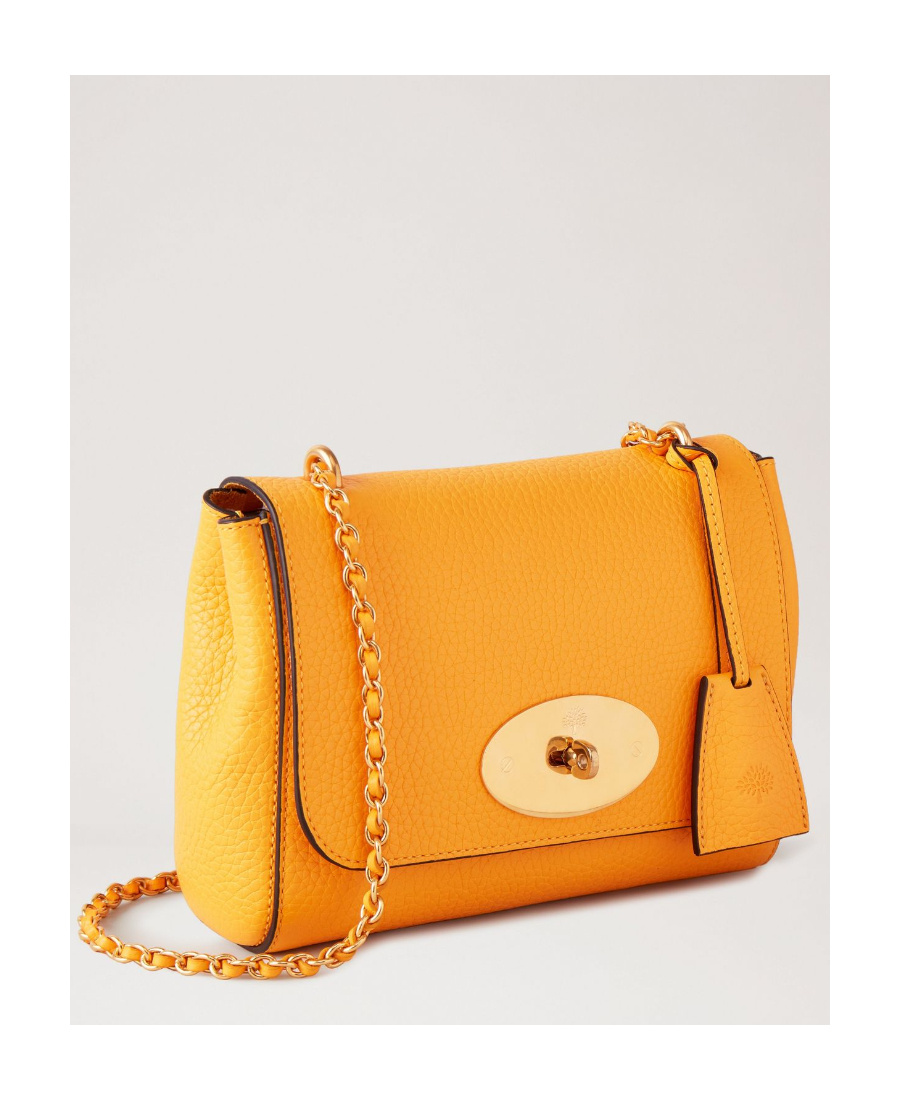 Mulberry Lily Leather Satchel Bag In Orange