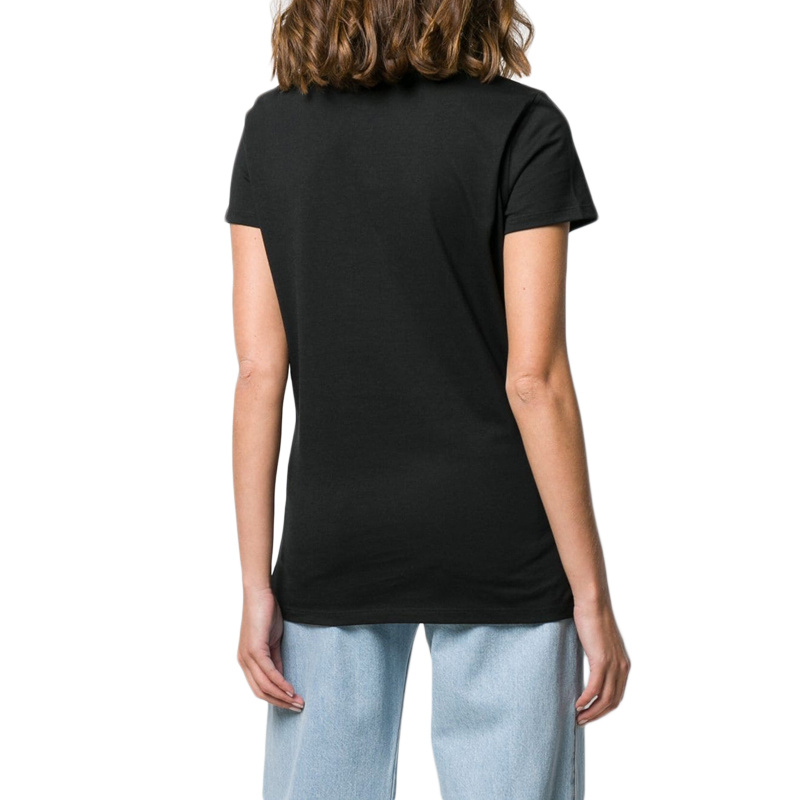 Msgm Black Printed T-shirt In Black