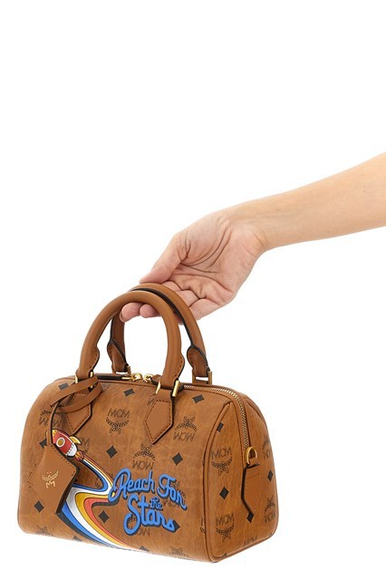 Mcm Ella Boston Top Case In Brown