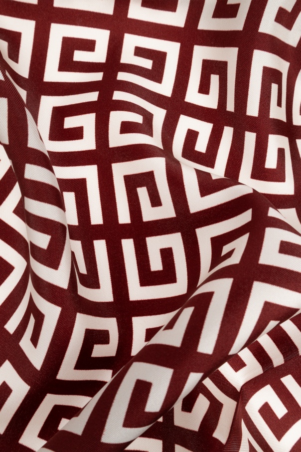 Givenchy Rectangular Scarf In Wine Red