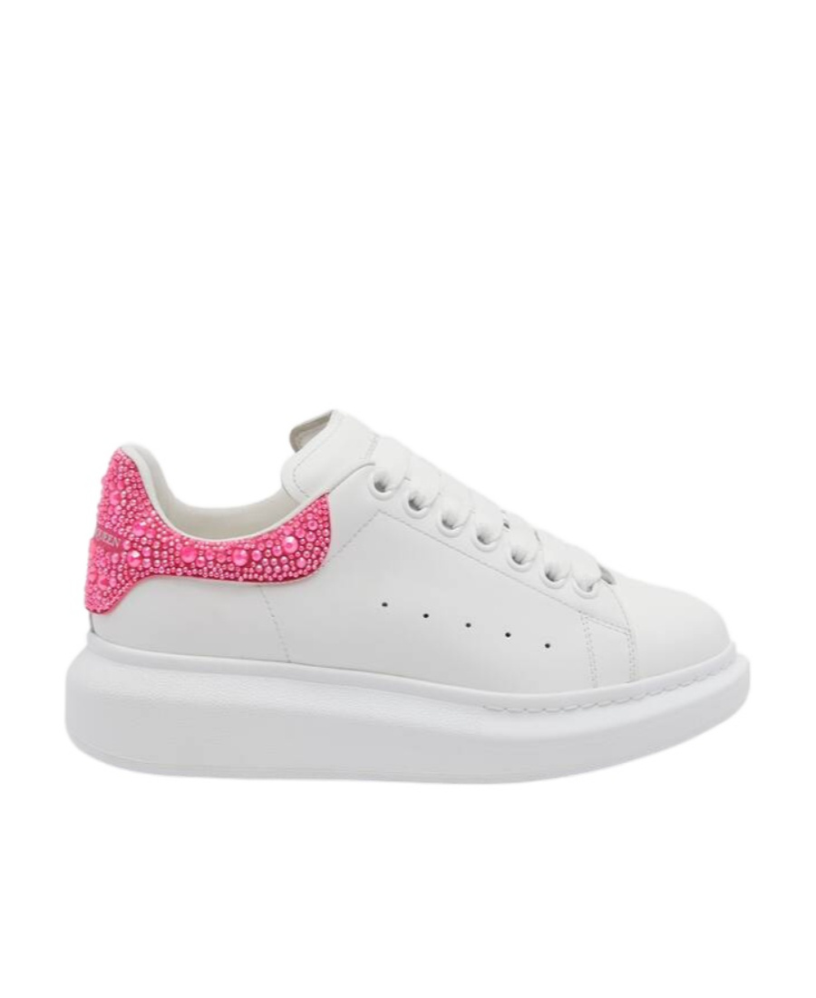 Alexander Mcqueen Oversized Leather Sneakers In White