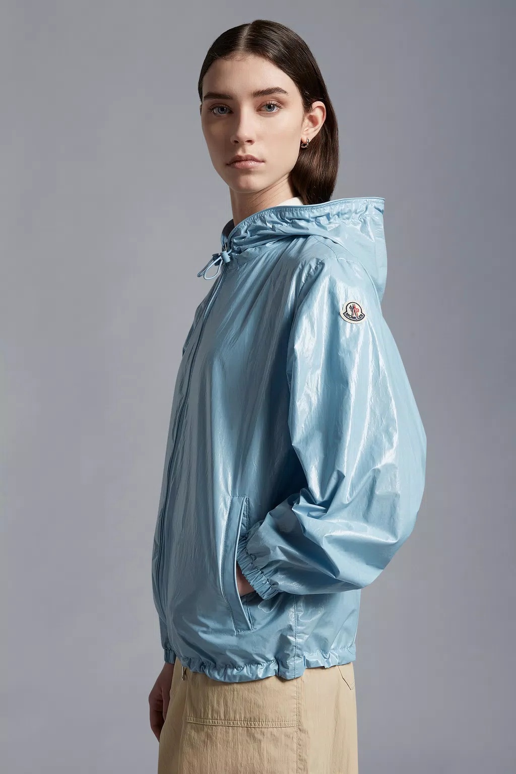 Moncler Wuisse Hooded Jacket In Blue