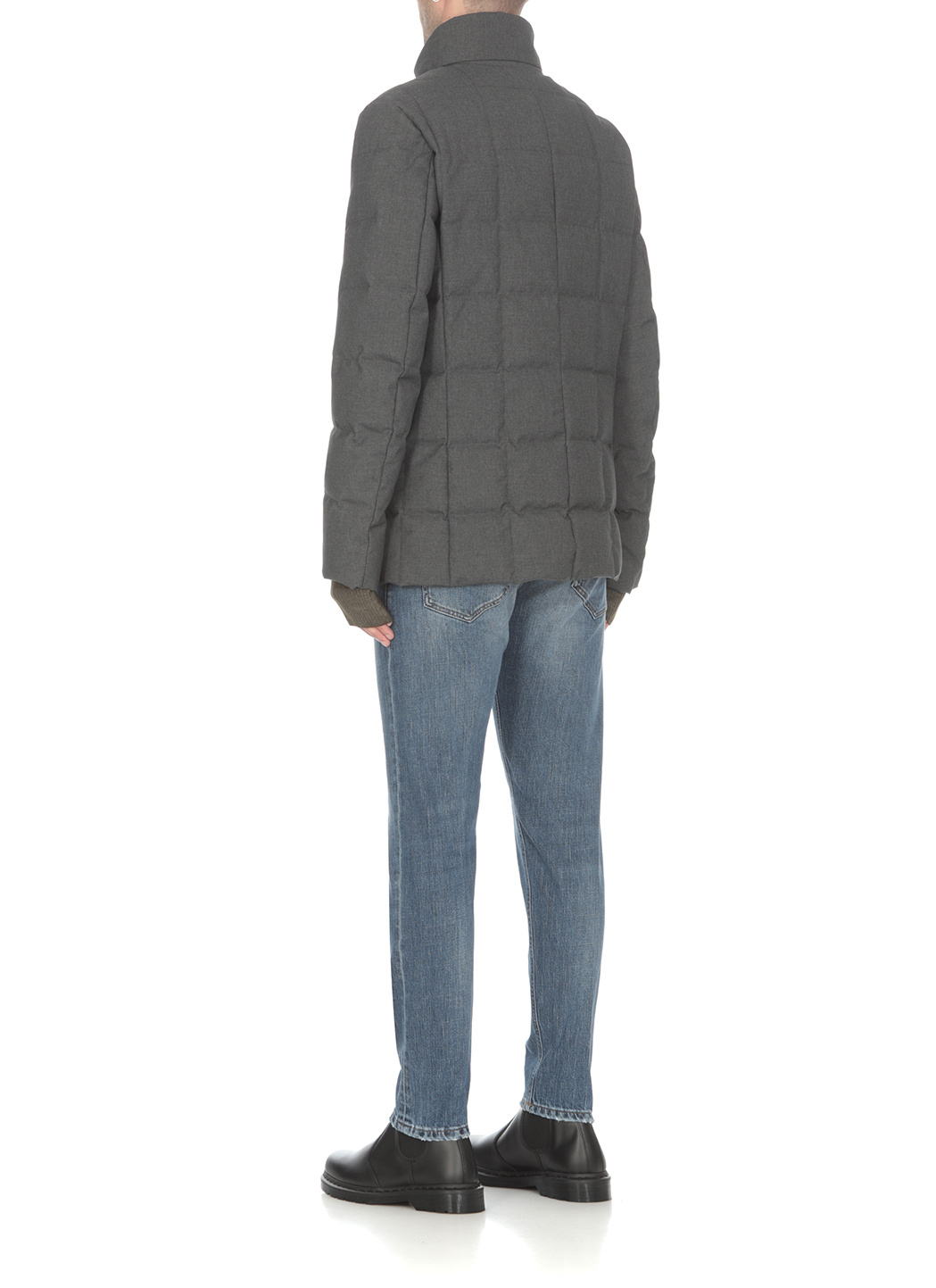 Fay Long-sleeved Quilted Down Jacket In Black