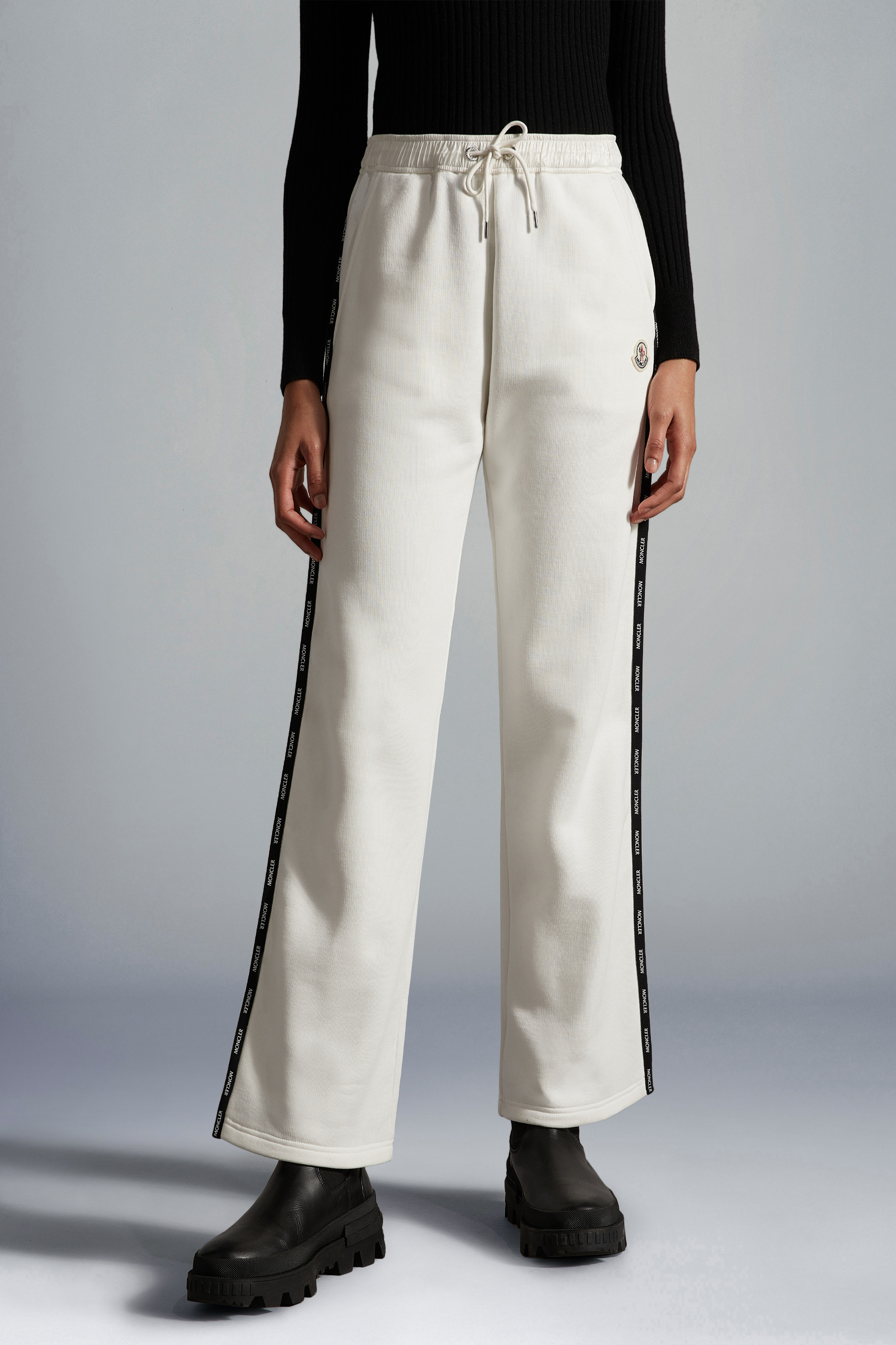 MONCLER LOGO-TAPE TRACK PANTS 
