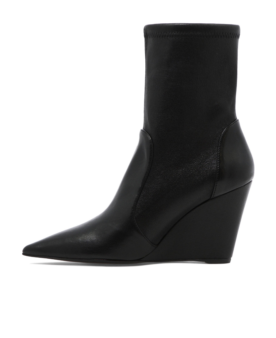 Stuart Weitzman Stuart Wedge 85mm Ankle Boots In Black