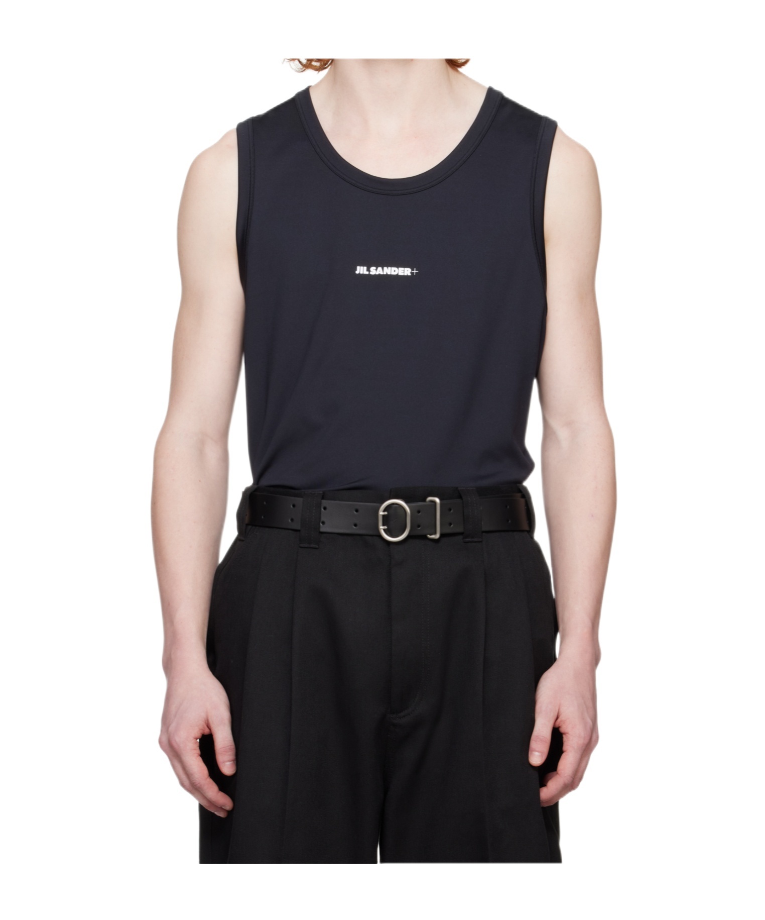 Jil Sander Black Active Jersey Tank Top In Black