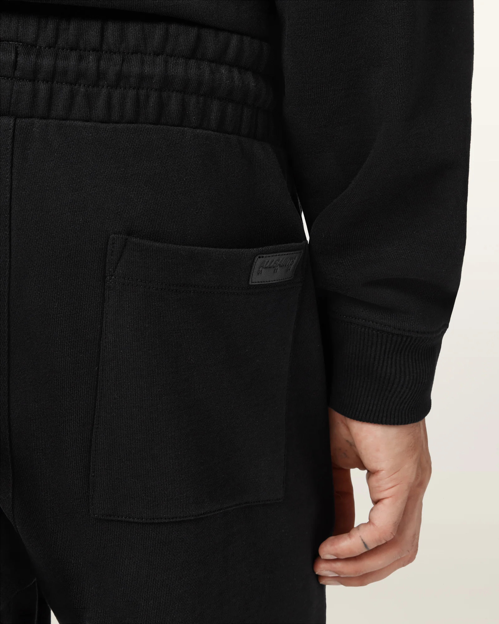 Allsaints Drawstring Sweatpants In Black